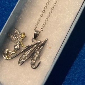 Tinkerbell Letter “M” Necklace